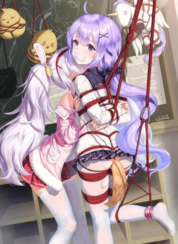 新人第12期 [Gag,Japanese Anime,White Pantyhose,one-leg suspension,Buttplug]