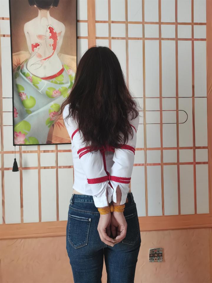新模张晓白衬衣捆绑 - 一绳所爱欢迎您