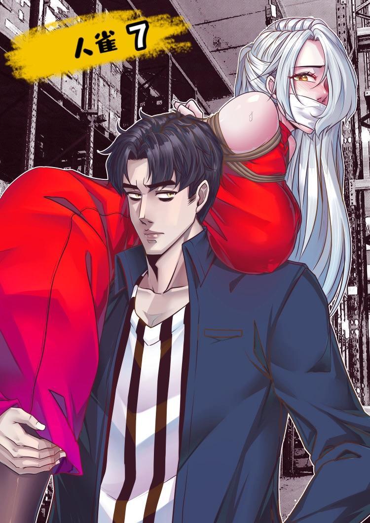  [Boxtie,Tortoise shell tie,Gag,Long,White hair]