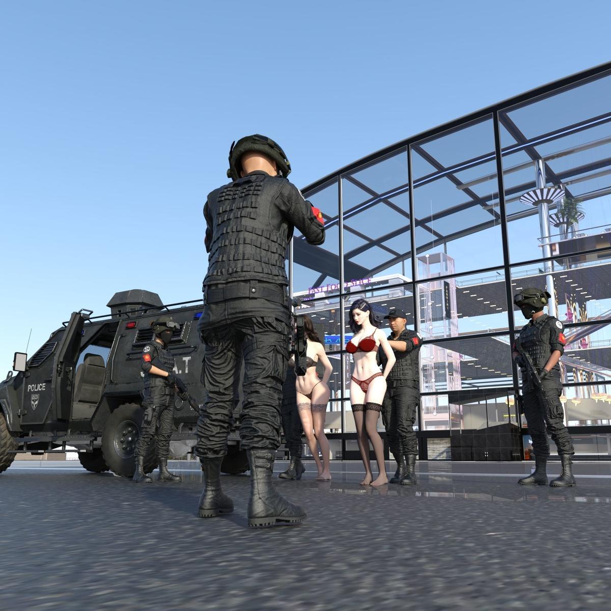 无法逃脱 - 无法逃脱 [高跟鞋,手铐,内衣秀,居家（睡衣）,3D画,中国女孩]
