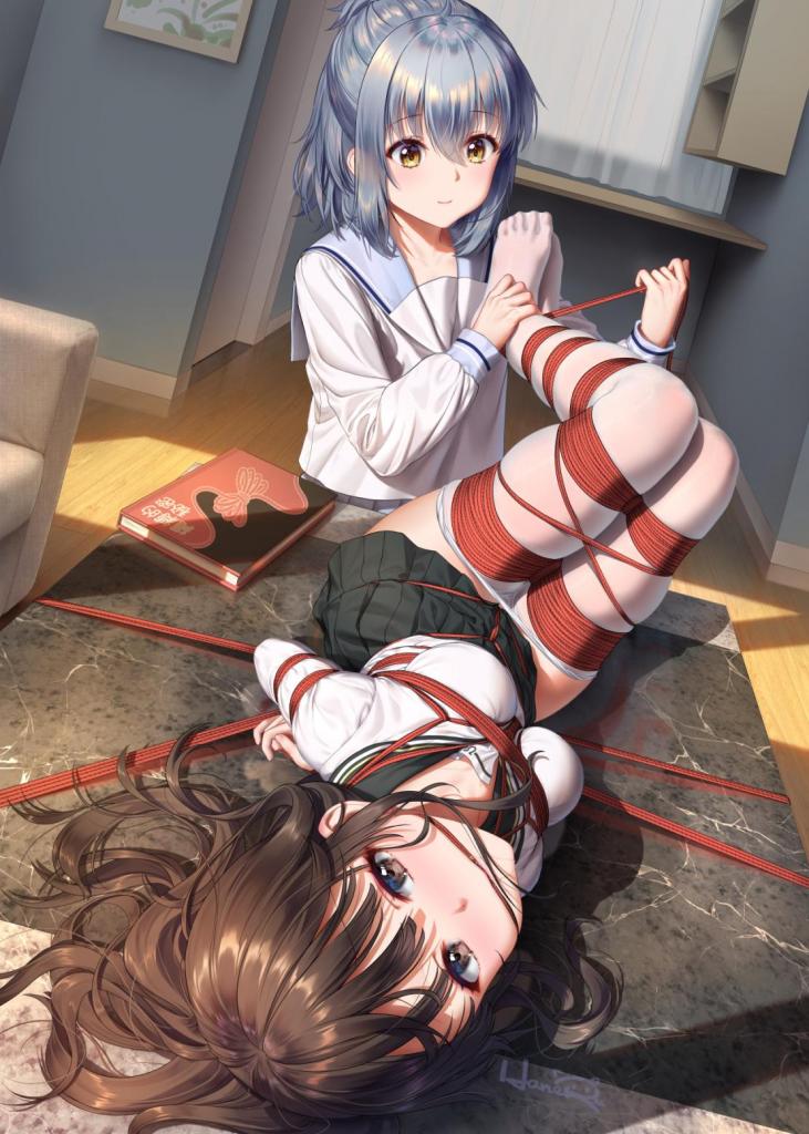  [Lesbian,口球,捆绑,驷马,女仆装]