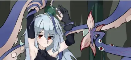 伊比利亚古神的寄生仪式（へそ責め） - 画师  ΞG   [触手,猎奇,斯卡蒂,虐腹]