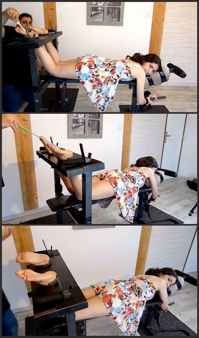 THE BEAUTIFUL SIHANE IS FACE DOWN &amp; TICKLED SILLY - HD 美丽的西汉姆脸朝下，傻乎乎地被挠痒痒 - HD<br><br>美丽的Sihane被固定住，脸朝下，傻傻地被挠。<br>她的脚底和上身都被挠得很痒，但这个片段主要是光脚挠。<br>这个家伙使用不同的痒痒工具，如刷子、手套等......尽可能给她最好的惩罚。<br>Sihane有一双美味的乳白色鞋底，他们既怕痒又可爱。<br>她在我们最喜欢的姿势中忍受着无情的搔痒惩罚，这是一个完美的脚部搔痒姿势。<br>享受这个年轻的18岁的痒痒的美女。<br><br><br><br>THE BEAUTIFUL SIHANE IS FACE DOWN & TICKLED SILLY - HD<br><br>The beautiful Sihane is immobilized face down and tickled silly.<br>She is tickled on her very ticklish soles and upperbody but this clip is mostly bare feet tickling.<br>The guy uses different tickle tools as brushes, gloves etc... to give her the best punihsment as possible.<br>Sihane has delicious milky soles who are as ticklish as they're cute.<br>She endures a merciless tickling punishment in one of our favorite position, a perfect position for foot tickling.<br>Enjoy this young 18 years old ticklish beauty.<br><br><br>( ps:ft )<br><br>