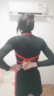 【福利教学】手自由的胸缚-挂脖肚兜 缚りは大好き，ただし，手缚りは嫌だ！