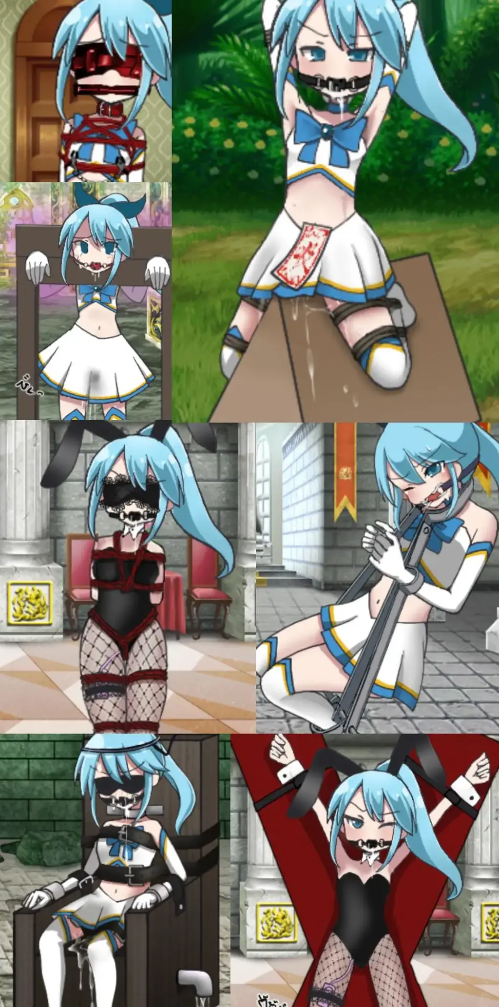 魔法少女ルナの災難 魔法少女露娜的劫难【云翻版】<br>一款全部内容都是有关于【拘束】【紧缚】【捆绑】【绳艺】【BDSM】这五个关键词的神奇游戏，可以算得上是爆款大作~<br>在这款游戏中，你可以体验到：<br>1.奴隶化强制调教<br>2.奴隶紧缚放置调教<br>3.铁链十字架拘束play<br>4.颈手伽强高放置play<br>5.气味系拘束衣羞耻调教<br>6.护士小姐姐的拘束衣play<br>7.修女姐姐的后手套拘束游戏<br>8.四肢被魔法环拘束,失去自由<br>9.兔女郎小姐姐的全身紧缚play<br>10.被洋馆内部的橡胶女仆细心调教<br>11.木枷拘束,被强行套上棒型脚镣和项圈<br>12.被铁链吊起来变成拘束木偶 滴蜡调教<br>13.被野生史莱姆搞得浑身都是粘液的调教play<br>14.被小精灵用绳子玩弄，最后全身都被紧缚起来<br>15.受到绳索拘束,脖子被勒紧,同时被小玩具挑逗<br>16.被洋馆主人进行全身乳胶调教，最后被乳胶衣全包<br>17.被当成玩具一样对待，每天都被带满小玩具紧缚着<br>18.被红发女仆主用绳子拘束，然后一步步堕落成他的奴隶<br>19.被最后boss调教变成她的奴隶，过着整天被拘束的生活<br>20.被主人监禁在地下室里，每天都在做一只只会高朝的母狗<br>21.被侦察兵用木伽锁起来，带上电击项圈和开腿器的羞耻play<br>22.被精灵姐姐妹抓住，带上口球项圈，然后被调教成小M的奇妙游戏<br>23.被抖S大姐姐玩弄，穿上兔女郎服饰，带上拘束具，最后在十字架上被调教<br>24.被神社的少女抓住，带上拘束具，然后摆在三角木马上面调教，在慢慢提高敏感度<br>25.各种各样的异常状态，如：紧缚，拘束，奴隶，被虐，敏感度提升，强制高朝，服从，淫纹，目隐，口枷，足枷，手枷，监禁,混乱等等<br>以上并不是全部内容，只是举几个例子，这样丰富的程度，还有主线故事的王道剧情，那还等什么？冲<br><br>由【なますて工房】社团于2023年02月24日发售的一款战斗拘束RPG游戏。<br>魔法少女题材的战斗拘束游戏。<br>游戏主打战斗拘束玩法，因此调教大多数也跟拘束有关，种类巨多<br>两种难度选择，有趣的迷宫探索，内容丰富的隐藏内容。游戏性其实还挺不错的，<br>选择轻松模式的话，探索迷宫会非常容易，对于部分不喜欢用脑，只想冲的童鞋也挺友好的。<br>■梗概<br>这里是某个存在魔法的世界……<br>少女露娜在大魔法师索尔的身边长大,成为了非常厉害的魔法师(?)<br>天真纯洁又无拘无束的露娜展开了小小的冒险,遭遇了重重的劫难。<br>魔法少女露娜的冒险开始了———<br>■事件<br>本作致力于呈现战斗画面中的拘束捆绑<br>立绘会根据拘束状态发生变化。<br>【战斗拘束特化!】<br>几乎所有敌人都会使用拘束攻击。<br>认真战斗的露娜面临的是毫不留情的拘束!　<br>不要输给拘束攻击……!<br>【拘束强化系统】<br>每次拘束得到强化,玩家都会更加难以逃脱。<br>此外,逃生的可能性也会因状态和装备的饰品而变化!<br>如果被紧紧拘束住无法逃脱的话,或许就只能遭受玩弄……<br>【逃生系统】<br>要想逃离拘束,除了通常的“挣扎”之外,露娜还可以使用“固有魔法纯净解缚(拘束解除魔法)”。<br>这样必定能逃离拘束,但同时也会耗费相当多的魔力,使用时机全看玩家的判断!<br>可以拖到最后一刻再使用,而全程不使用当然也无妨。<br>【充实的拘束立绘】<br>露娜的战斗立绘会视敌人的拘束攻击而变化!<br>在战斗中还可以隐藏窗口仔细欣赏!<br>【敌方角色】<br>可以与多位个性独特的敌方角色进行战斗!<br>【简单难度】<br>可选择普通模式和轻松模式。即使您平时不玩RPG也可轻松享受本游戏。<br>没有GAME OVER,即使战败,也能继承既有的等级和物品,从不久前重新来过。<br>通关后可解锁回想房间,无需费力一一解锁事件!<br>【附加要素】<br>所有种类的敌人都有相关的反省会。随便输也没关系!<br>有对敌人拘束技能的说明,只需交战一次即可查看!<br>游戏包含与主线毫无关系的深入游玩要素,用列表记载露娜找到过的东西。把地图发掘个底朝天吧<br><br>附赠我手打的存档，打了一个下午，最后忍不住了开CE打过去了，最后一个档就是全CG回想屋子的存档<br>以下内容含有剧透：<br>游戏整体的内容含量让我感到震惊<br>good end后还有后日谈又是被满满拘束的一天~<br>bad end后还能继续玩游戏，be结局有点像魔之根源be一样<br>女主一行人全部被最后boss监禁，强迫让女主挑战不可以战胜的拘束迷宫<br>又是一堆拘束，难度还巨高，失败的话就要接受无尽强高惩罚<br>总之，含金量非常高，我的存档倒数第三还是第四那个穿着拘束衣的存档就是be的存档<br>----------------------我是分割线(≧▽≦)-------------------------------------------<br>想体验更多的有关于BDSM的游戏抑或是其他恋物游戏可以点击我的视频，进我发布的视频主页查看<br>我会不定期更新内容，如果有什么好的更新建议❤或者是您想玩的游戏❤可以直接在视频底端留言<br>----------------------我是分割线(≧▽≦)-------------------------------------------<br>请不要在线解压，请不要在线解压，请不要在线解压，重要的事情说三遍<br>因为网盘等问题被和谐，直接在评论里面和我说一声补档即可，一般会在3天之内补上。<br>关于PC端和手机端游戏的问题，大部分发布的都是PC端游，也有不少手机端，如果是手机端游戏<br>我会在文中或者标题特别说明，其次，手机端游还分为安卓和苹果两个系统，两端不可互通<br>其他大部分问题我都会在文中说明，比如生肉熟肉，转区，不能有中文路径，是否有存档，存档如何使用等问题<br>请在购买前仔细查看文章，另外，有关于购买的一切问题可以和我说，比如之前发布的外文版资源我突然发布了中文版之类的<br>我看到了都会回信的，至于软件硬件系统不兼容等问题，建议百度，他讲的会比我清楚≧▽≦ ≧▽≦ ≧▽≦<br>注意事项：<br>（ps：一般没有解压密码，如果有，默认是提取码）<br>（pss：下载完成后是后缀为.111的文件，需要右键点击重命名改后缀，将他改成.7z才可进行解压，如最后三张截图所示，中间那步点是）<br>（psss：个别用户压缩包使用自带的压缩软件如果无法解压请下载《360压缩》进行解压，因为我是用360压缩软件进行生成的压缩包，此软件百分百解压）<br>