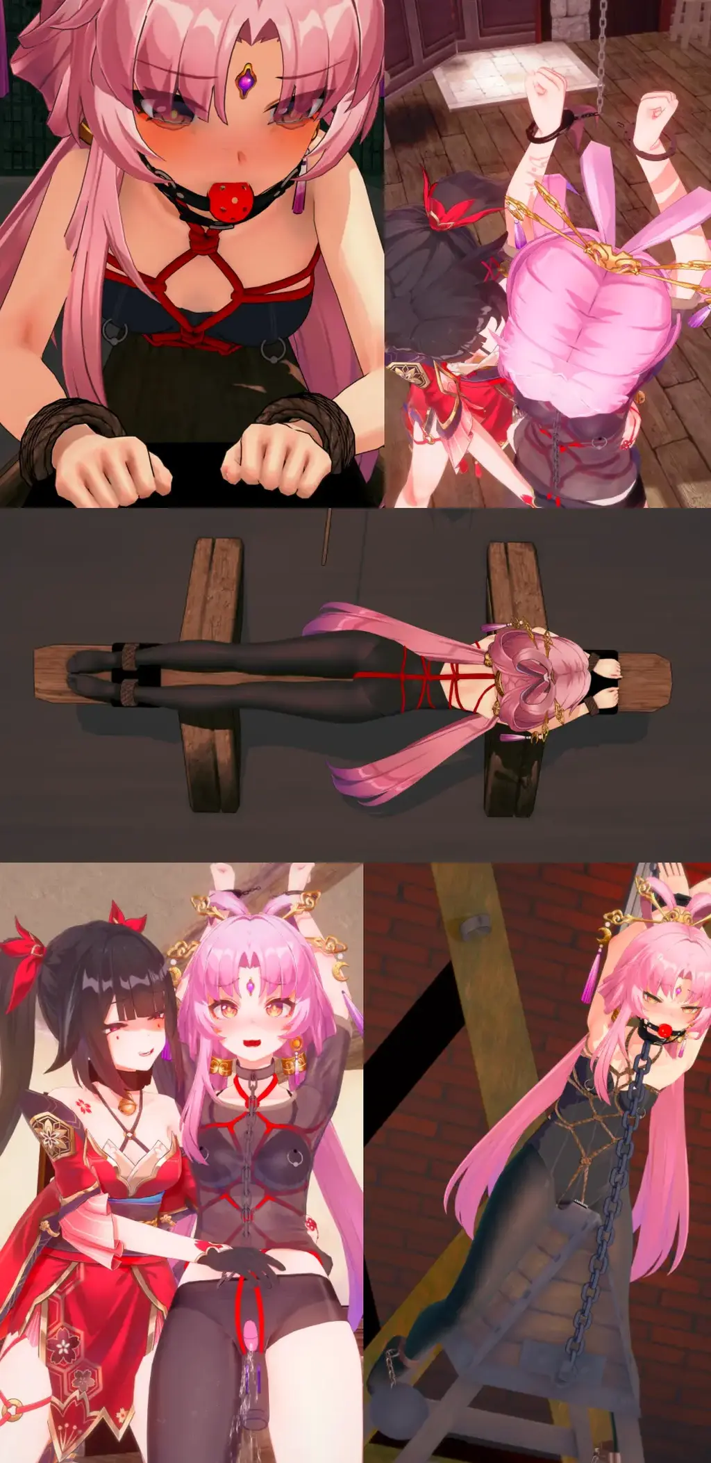 【3D动画】符玄小姐的受虐日记（地下监狱的调教）-----【拘束强制，百合游戏，放置鞭打，三角木马，露出强高】 【3D动画】符玄小姐的受虐日记（地下监狱的调教）-----【拘束强制，百合游戏，放置鞭打，三角木马，露出强高】<br>3个主要场景，服饰差分 视角差分，有想看的角色可以直接在下方留言