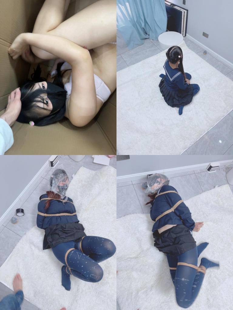【咕咕0811】18岁女高催眠闷绝处刑-装箱、内衣换装、抚摸把玩、呼控处刑、呼吸限制、摆弄（微冰+处刑） 闲来无事在网上看到一则购买美少女的信息，抱着试试看的心态下了单。<br>几天后送来一个包裹，打开一看里面是个穿着内衣昏睡的美少女，在把她弄醒后用商家赠送的催眠app在她眼前一晃，她就不再抵抗，乖乖地穿上了我给她准备的衣服。在把她简单绑好后，因为催眠效果还在，不怎么挣扎的她让我略感无趣，只有限制呼吸能让她动起来，于是我就将因为缺氧而挣扎的她抱在怀中享受这种感觉，直到怀中的她双腿不再挣扎，脑袋也耷拉下来不再动弹才发现不对。确认她已死后，我解开了绳子，将她抱到床上，意犹未尽地摆弄抚摸她的身体。发现商家还提供尸体的永久保存服务后，我将她重新放回包裹中寄了出去。<br>-------------<br>服装：jk、双马尾、印花袜<br>内容：呼控、塑料袋套头、换装、冰、摆弄、抚摸、玩弄、催眠、zx、处刑、闷绝<br>拘束方式：日式 并腿、日式 折腿<br>55分钟<br><span style='color:#b0b0b0;'>[隐藏文字，购买后可见]</span><br>定拍QQ<span style='color:#b0b0b0;'>[隐藏文字，购买后可见]</span>