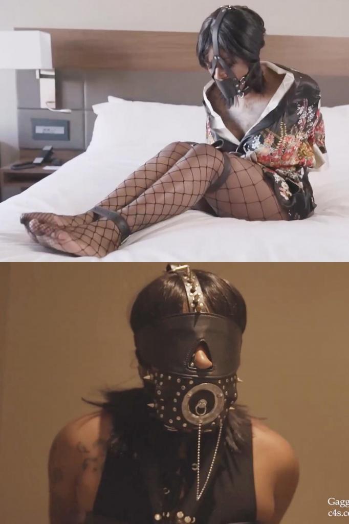 Sade First Appearance 她穿着她带来的丝绸浴衣，我们用皮带绑住她，并给她戴上面板式束带口塞。后来我们换成了 8 扣式 Bishop 口塞。瞧，她口水流得多么厉害，她换上了漆皮靴子，我们又戴上了两个更严格的口塞：全头束带口塞和张嘴塞。我们还使用了皮革身体束带和腿部镣铐来增强束缚感。最后，播放了几分钟的 BTS 和 NG，看看她在束缚中的感觉，以及一些随意的闲聊。she is wearing a silky yukata she brought and we tied her with leather straps and applied a panel harness gag. We later switched to an 8 buckle Bishop gag. Lool how she drools profusely, she switches to patent leather boots, and we apply two more strict gags: the full head harness gags and open mouth plug gag. We also apply leather body harness and leg shackles to enhance the sense of restrictions. At the end, a few minutes of BTS and NGs are shown, watch how she feels about in restraints and some casual chit-chats. 