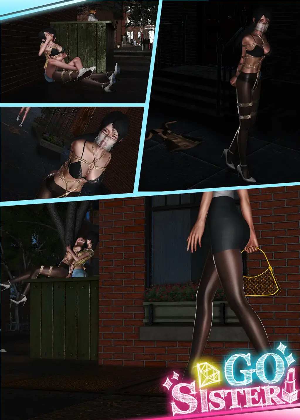  [Tortoise shell tie,Gag,Underwear,Outdoor,Ball gagged,Forced Orgasm,femdom,捆绑,自缚]