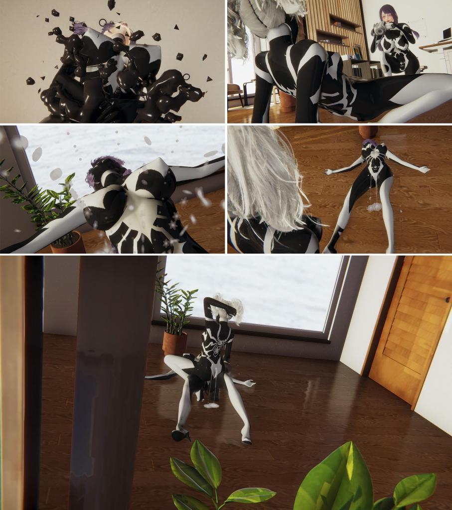 【胧月工坊】我的母亲暗地里居然是穿着紧身衣的猎魔人8 控制 粘液 胶衣 堵嘴 人形 蒙面 BDSM 调教 战斗服 中文剧情向 - 为了帮助这个孩子，我也要学习如何战斗！所以就麻烦你教下我啦，嗯？等一下啊！不是这个“战斗”啊 [3D画, 剧情向]