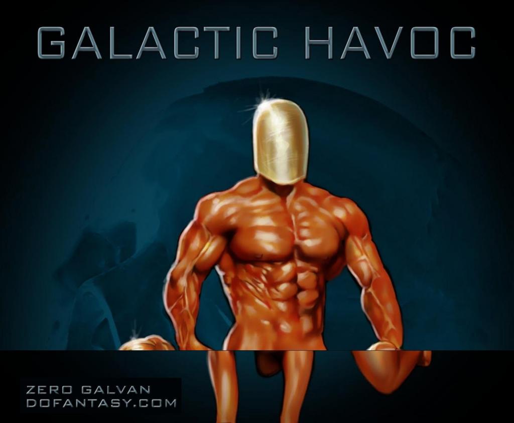 【中文翻译】Galactic Havoc - (前3图为预览 the full collection begins with the 4th image)
Zero Galvan 
在《银河浩劫》中，来自宁静星球的高贵领袖莉拉公主被推入一个充满背叛与囚禁的危险宇宙。她出身于古老的王室世家，曾享有优雅与辉煌的生活，但当她被无情的奴隶行会掳走时，世界开始崩解。她的被捕绝非偶然——这是由阴险的斯拉沃斯男爵策划的，这位算计深沉的人物怀有邪恶的意图。被囚禁的莉拉在阴森的奴隶市场与其他囚犯一道被展示，双手被束缚，等待出价最高者。曾经高贵的公主在俘虏们带来的挑战中努力保全自我，这些挑战包括外来生物和狡猾的人类。每一刻都在考验她的坚韧，她面对着令人生