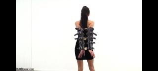 Yelena – posture collar and arm splints Trying out more bondage gear with Yelena is always fun, because she is such a spoiled girl. She tries to stay cool, but she really is not happy when she gets treated like this. How dare we put her in a tight (and possible too tall) locking posture collar? And these arm splints? Totally not her style. Yelena is more a ‘handbags, shoes, and expensive jewelry’ kind of girl, but I prefer her in black leather! Don’t worry, she will get used to it eventually!