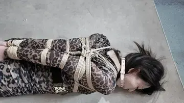 一绳所爱定拍，魏灿直臂吊缚 模特魏灿，豹纹裙黑丝，直臂全身紧缚，吊背部。解压密码：12345