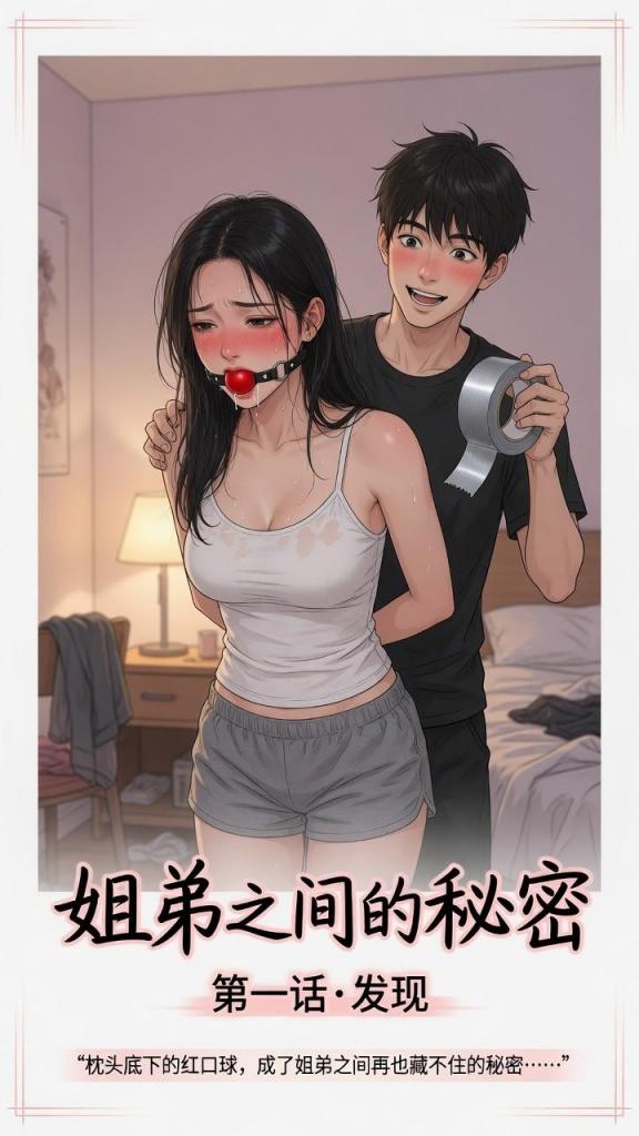姐弟之间的秘密  第一话 《发现》 - 弟弟无意间发现姐姐枕头底下的秘密，引诱姐姐就范....
姐姐弟弟之间发生的捆绑、戏弄、微调教的故事，非骨科倾向。这是第一话。
第一页为预览。