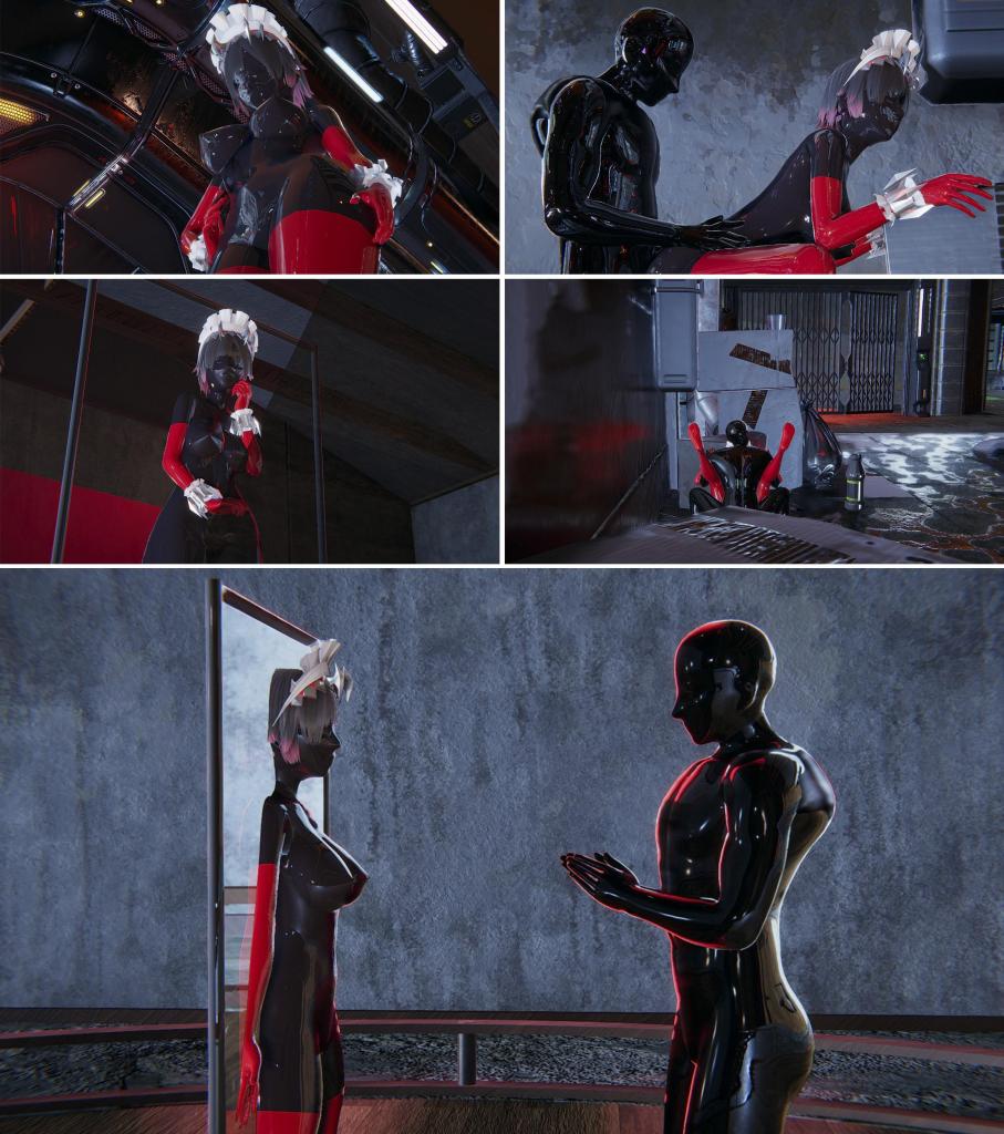 【胧月工坊】深度角色扮演3 胶衣 控制 乳胶 人形 性偶 全包 COS 女仆 抑制 长手套 中文剧情向 - 第一次的逃脱彻底失败了