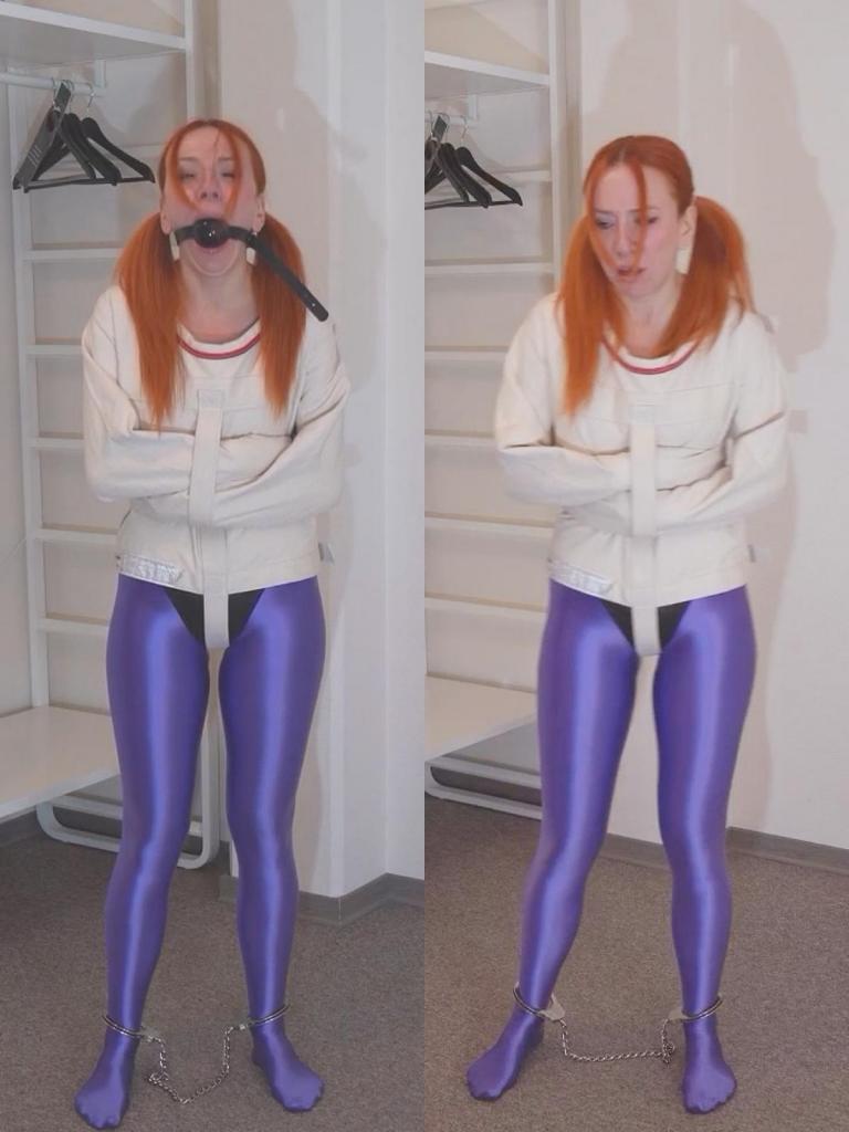 PSJ-2026-ME-01 Melodie Explores The Posey Straitjacket 英国模特梅洛迪迫不及待地想要试穿臭名昭著的波西8118型束缚衣——这可是货真价实的精神病院专用束缚衣。梅洛迪身着紧身衣和闪亮的莱卡莱卡连裤袜。我把她绑进帆布束缚衣后，又给她戴上了脚镣和一个巨大的黑色球形口塞。她拼命挣扎，也承受了不少痛苦，但她最终能逃脱吗？本视频为束缚过程实录。British model Melodie is eager to try out the (in)famous Posey 8118 Straitjacket - the real deal straight out of the asylum. Melodie is dressed in a leotard and shiny Leohex lycra pantyhose. After I strapped her in the canvas straitjacket, she also receives legcuffs for her ankles and a large black ballgag. She struggles a lot and also suffers a little bit, but will she escape? Onscreen restraining.