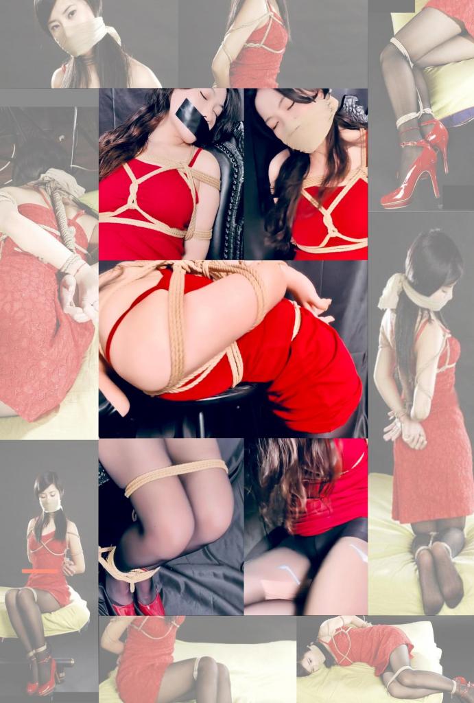 【Jim/栀晓-4K】丽柜风 黑红橙劫 丽柜的那批黑红高跟套图是许多同好心头的美好记忆，只可惜留下的只有定格的画面。我请栀晓工作室（QQ3925021447）的橙子小姐进行了一次幻想的复原尝试，并增添了橙汁浸透堵嘴丝袜、以及推拉模仿玷污、不明白色液体沾染黑丝的细节，效果尚可。4K无损画质请见网盘，附赠经典套图一份。