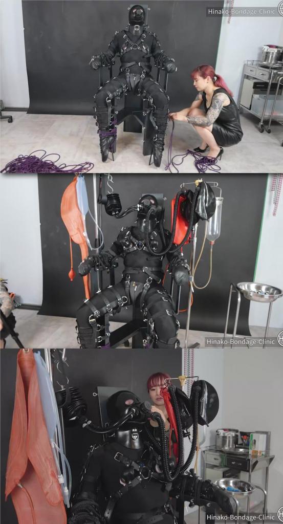 Leather Belt Metal Chair Bondage! 片名：Leather Belt Metal Chair Bondage!<br><br>这个是男M片，请喜欢此类的朋友购买，谢谢<br><br>Hinako plays with her brand new metal bondage chair. She makes her sub get dressed in full body tights and binds his whole body in belts, then further restraining him with rope and adding some nipple domes to the mix. Switching out his rubber mask for a gasmask, Hinako attaches tubes to the mask for optimal breath control, then opts to leave him to his own devices.<br><br>Hinako玩着她全新的金属束缚椅。她让她的潜水艇穿上全身紧身衣，用皮带绑住他的全身，然后用绳子进一步约束他，并在混合物中添加一些乳头圆顶。将橡胶面罩换成防毒面具后，Hinako将管子连接到面罩上以实现最佳的呼吸控制，然后选择让他自己呼吸。