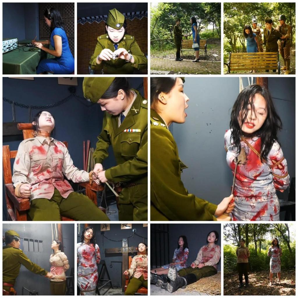 【影视级女烈大片】定拍转公映《卧底忠魂》 卧底苏晴将获取的布防图传递给接头人林溪时不慎被军统抓捕两人经历各种酷刑英勇就义 经过授权发布，包含完整剧情、户外、影视道具和剪辑等影视级别大片制作。讲述卧底苏晴用微型相机拍摄布防图后与接头人林溪在小树林里秘密接头，不料被特务跟踪并且用相机拍下接头照片。特务头子知晓后，带领一大队人马前去抓捕，两人还没来得及撤退就被抓捕。特务将她们关押在地下刑讯室，对她们用鞭子抽打、电刑、竹签扎手指，烙铁等酷刑，她们依然咬紧牙关不像敌人屈服，特务折磨了很久后将她们戴上重镣关押在牢房。在大部队攻城的前一刻，特务头子接到处决她们的命令，于是将她们押解到户残忍的杀害。<br>另外招聘模特，喜欢做模特拍片可以联系我们，QQ342642509