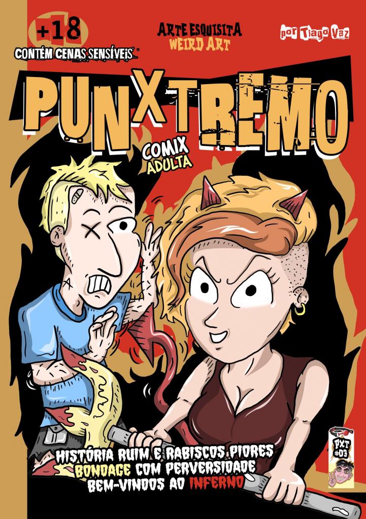 Comix "Punxtremo #3" - Comix "Punxtremo #03"
Language: Portuguese
Release year: 2025 edition
Number of pages: 20
B&W interior
Rating: 18+ (Contains sensitive content)

"Punxtremo" are comix produced with a Punk Rock ethos: fast, short, and aggressive!