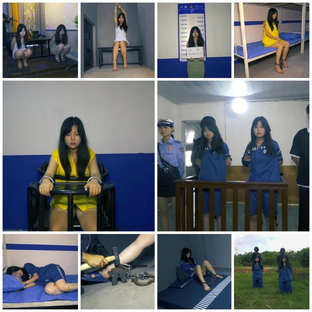 新场地定拍转公映《绝色深渊》两名年轻貌美的女孩因金钱的贪婪而贩卖毒品走向深渊 经过授权发布，新场地拍摄，增加了小号、法庭、审讯室。监狱牢房等场景，欢迎女囚爱好者定拍。林婉和苏晴都是年轻貌美的女孩，因为不满足现状生活而误入歧途从事贩卖毒品的行当。这天两人正在娱乐城里消遣，警方长期监控两人的行踪，这天恰好毒品也在她们身边，于是时机已到，将她们人赃俱获，随后她们被重镣押解回局子里。两人都是重刑犯，先被关进小号里反思，然后再拍照留档。接着押解回牢房等待审讯。第二天她们被提审，被牢牢的禁锢在刑讯椅子上动弹不得。两人一开始都抗拒交代罪行，在威严之下才主动交代所有罪行。法庭开庭审理日，她们由于贩卖毒品数量巨大，很快就被判处死刑。宣判完毕后，她们被带到戒具室砸上死镣。砸完死镣后，被押解回囚室等待执行。执行日她们被带到法庭公开宣读死刑执行书，然后就被押解到野外执行，一声枪响她们应声倒地。<br>另外招聘模特，喜欢做模特拍片可以联系我们，QQ342642509