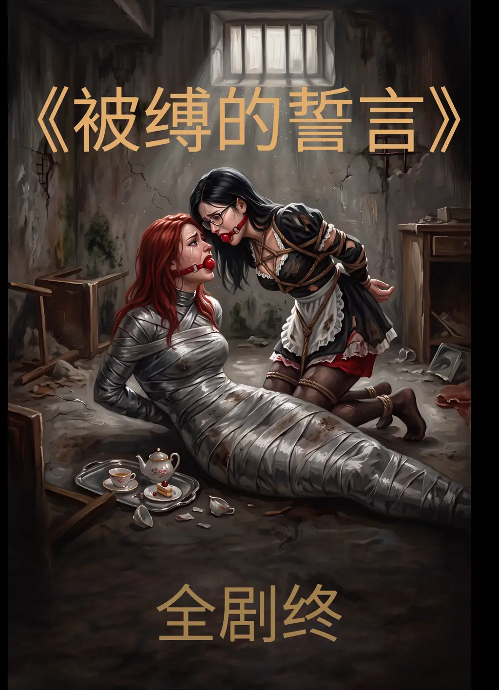 《被缚的誓言》最终章 - 注意：虚构画面，图片人物均由ai虚构合成，请勿模仿，不喜勿喷，感谢支持。