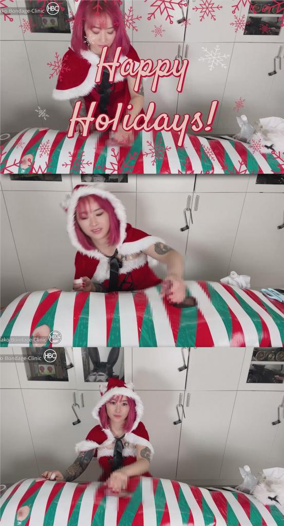 Christmas Mummification Handjob! 片名：Christmas Mummification Handjob!<br><br>这个是男M片，请喜欢此类的朋友购买，谢谢<br><br>Merry Christmas! Hinako teases and denies him with a handjob and nipple play.<br>By the end, she has him cumming more and more and more!<br>Mummification, bondage, handjob, nipple play<br><br>圣诞快乐！Hinako一边打趣他，一边用手玩弄他的乳头，拒绝了他的要求。<br>最后，她让他一次又一次地高潮！<br>木乃伊化、束缚、手淫、乳头游戏