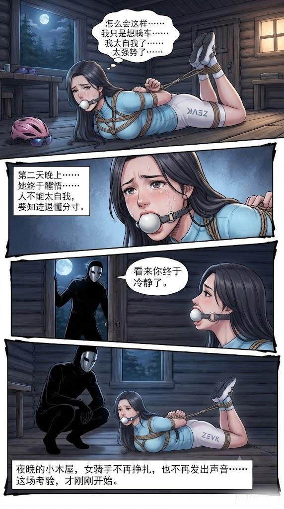 原创—（三重反转篇）女骑手被女黑衣人绑架，女骑手逃脱后被二次绑架，女骑手最后反杀女黑衣人，最后发现女黑衣人居然是自己的好闺蜜