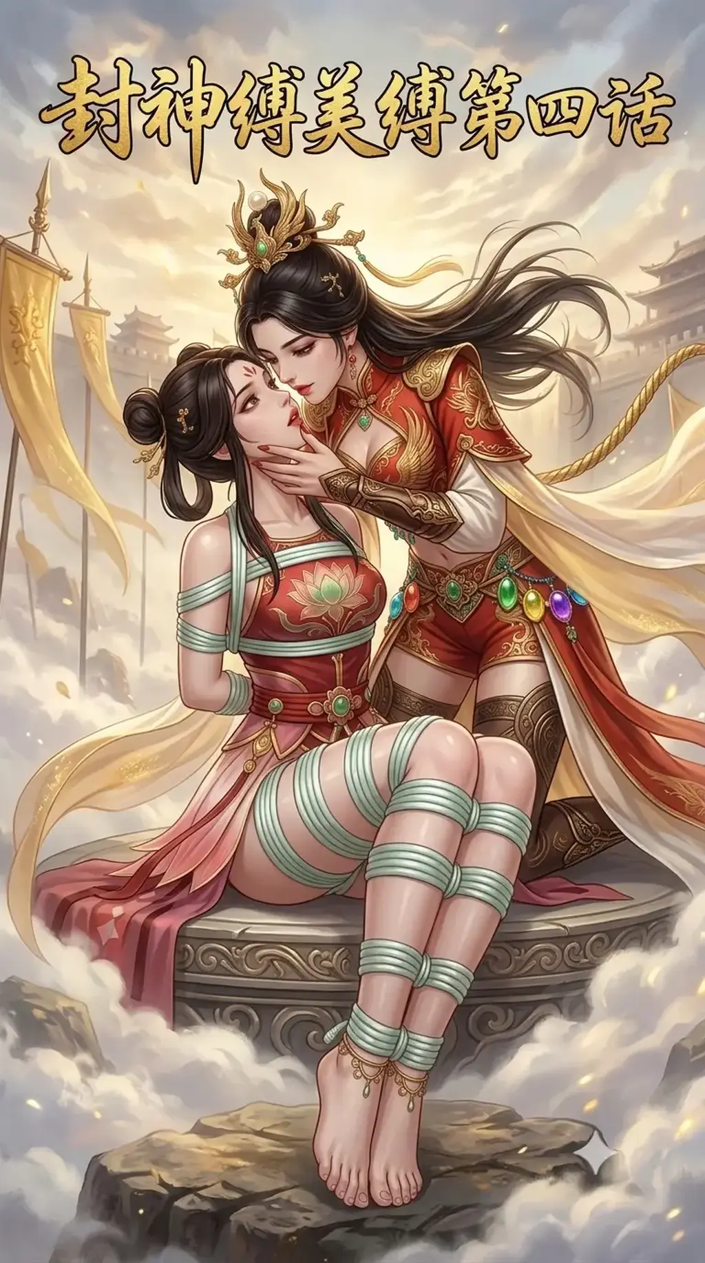 封神紧缚录 - 邓婵玉擒获哪吒之后对哪吒的捆绑玩弄.....