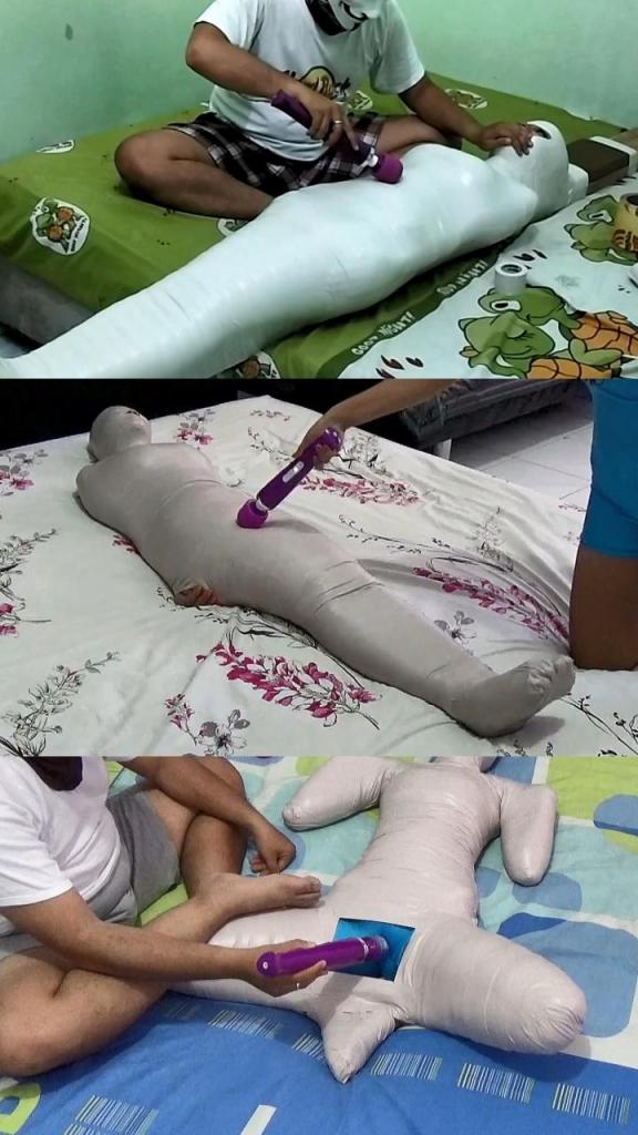 Compilation : 3 Scenes Mummification With Vibrator Play 1 Compilation Ver.68 : 3 Scenes Mummification With Vibrator Play is collection of mummification videos from Randy Mummify Editor's Choice, All videos start from the Main Scene (POV)<br>3 Scenes In Compilation : RM062, RM075 and RM079