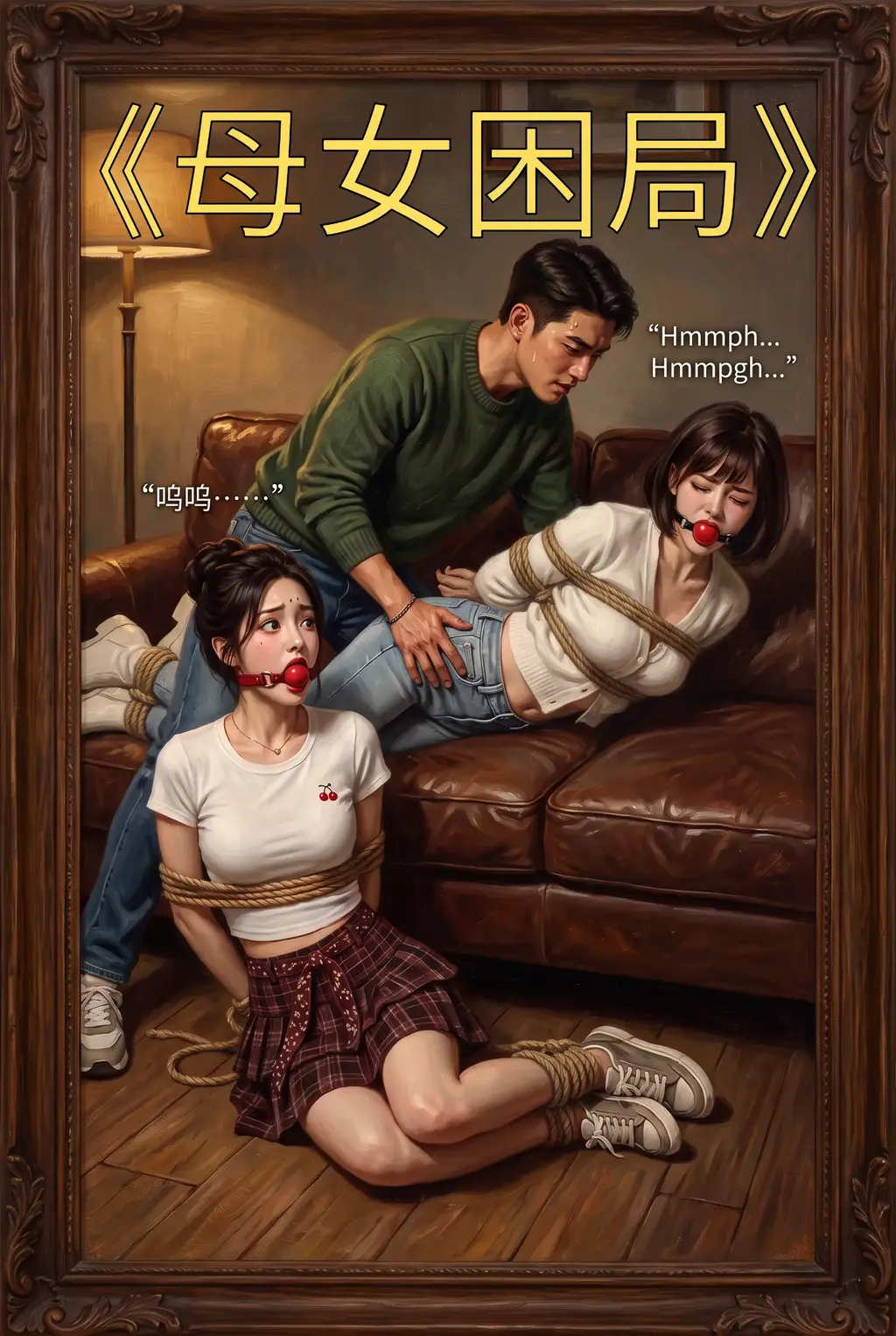 短剧《母女困局》（1） - 定制剧情。注意：虚构画面，图片人物均由ai虚构合成，请勿模仿，不喜勿喷，感谢支持。