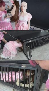 Female Mask Maid Goes to Prison 这个是男M片，请喜欢此类的朋友购买，谢谢<br><br>As the title implies, a cross dresser is locked into skin colored full body tights, puts a wig on the female mask he is wearing and dons a maid outfit. Then he is collared and locked inside a cage.<br><br>正如标题所暗示，变装者会穿上与肤色相近的全身紧身衣，在他所戴的女性面具上套上一顶假发，并穿上女仆装。然后，他被戴上项圈，锁进一个笼子里。